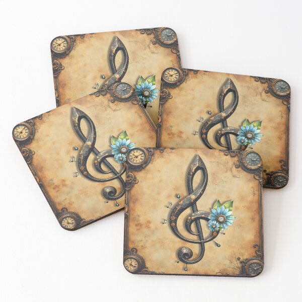 Item preview, Mechanical  clef and flowers to the beat of the clocks. designed and sold by nicky2342.