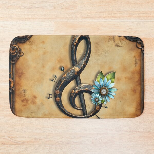 Item preview, Mechanical  clef and flowers to the beat of the clocks. designed and sold by nicky2342.