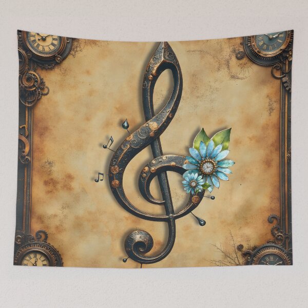 Item preview, Mechanical  clef and flowers to the beat of the clocks. designed and sold by nicky2342.