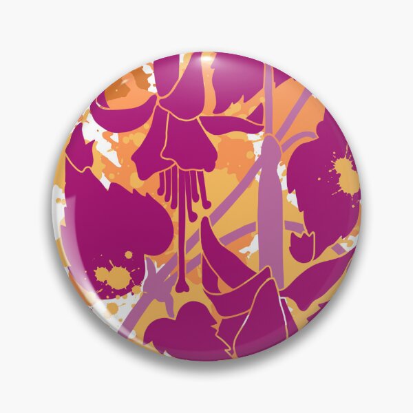 Item preview, Flowers Splash of Pink and Orange Colour Hot Pink Orange flowers pattern, designed and sold by Bert Englefield.