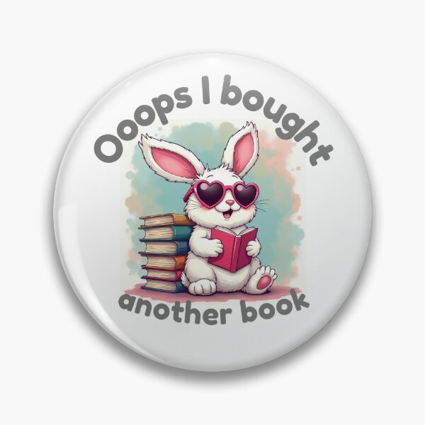 Item preview, Oops... I Bought Another Book – Cute Bunny Bookworm Design, Kawaii design designed and sold by Bellaleo21.