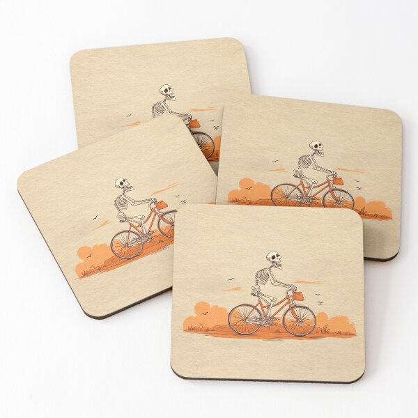 Item preview, Retro Skeleton Biker | Halloween Ride Through the Countryside designed and sold by Yuenyong Market.