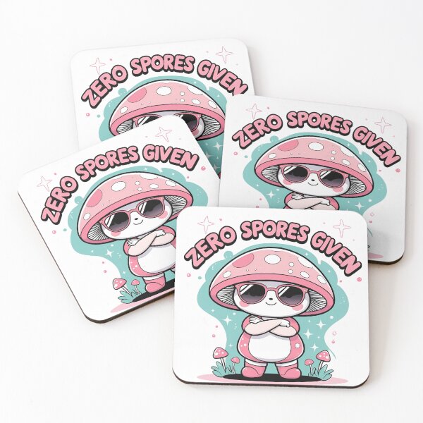 Item preview, Zero Spores Given – Sassy Kawaii Mushroom Sticker designed and sold by modishwelt.