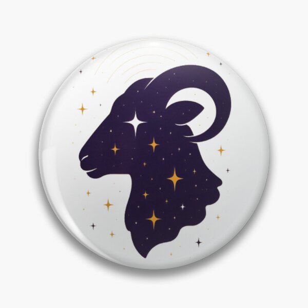 Item preview, goat  face silhouette with twinkling stars designed and sold by optimusprime39.