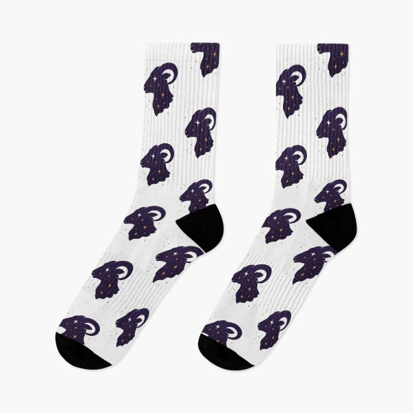 Item preview, goat  face silhouette with twinkling stars designed and sold by optimusprime39.
