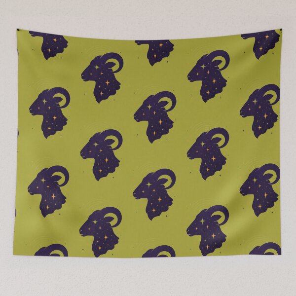 Item preview, goat  face silhouette with twinkling stars designed and sold by optimusprime39.
