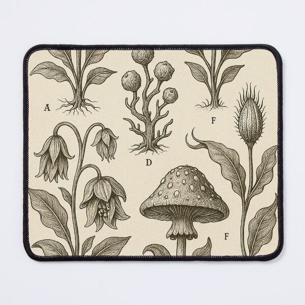 Item preview, Alien Herbarium – Vintage Botanical Sci-Fi Plant Illustration designed and sold by Domci.
