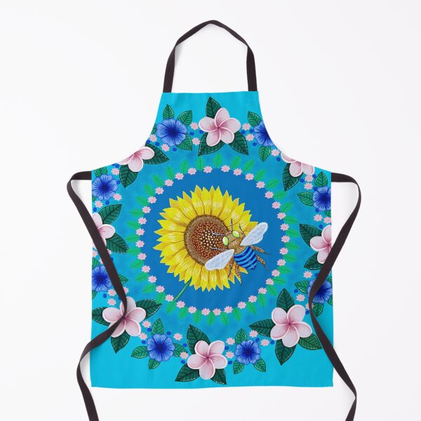 Item preview, Australian blue-banded bee and frangipanis designed and sold by Soozie Wray.