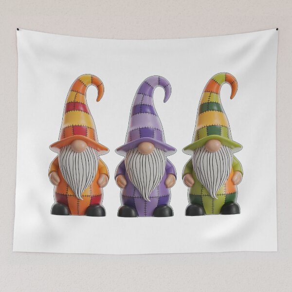 Item preview, Three Fun Halloween Gnomes designed and sold by Sublime Studio graphics.