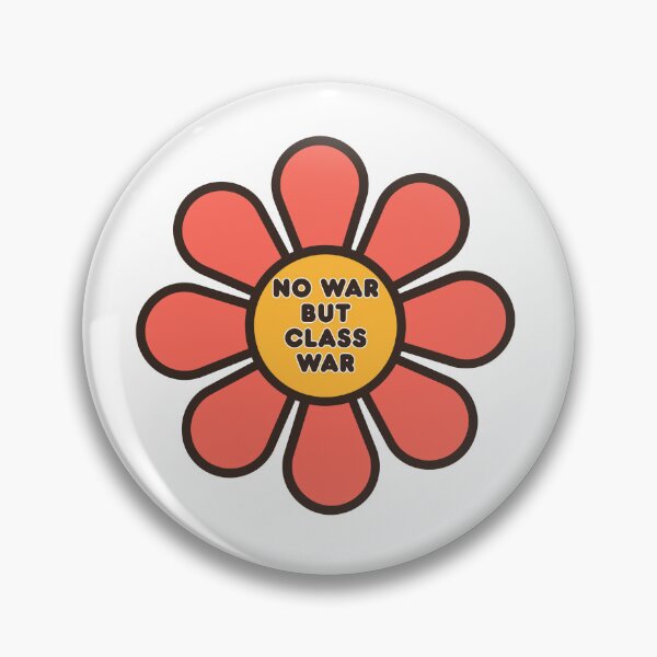 Item preview, No War But Class War Retro Daisy Flower Sticker designed and sold by PaperViewStore.