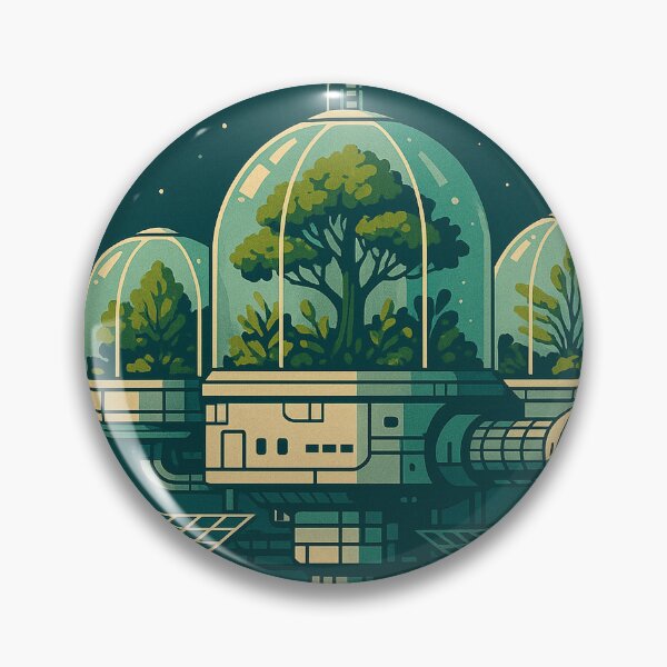 Item preview, Greenhouse Station 6 – Retro Sci-Fi Space Garden Illustration designed and sold by Domci.