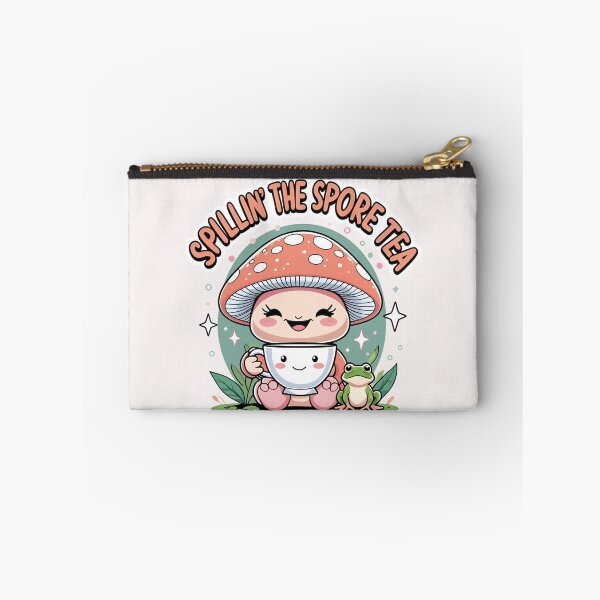 Item preview, Spillin’ the Spore Tea – Funny Gossip Mushroom Sticker designed and sold by modishwelt.
