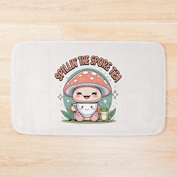 Item preview, Spillin’ the Spore Tea – Funny Gossip Mushroom Sticker designed and sold by modishwelt.