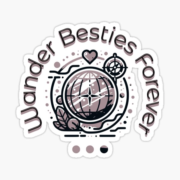 Item preview, Wander Besties Forever — Travel Buddy Matching Shirt designed and sold by PIXelayDesigns.