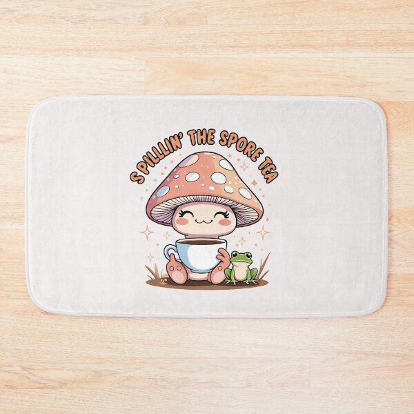 Item preview, Spillin’ the Spore Tea – Funny Gossip Mushroom Sticker version 2 designed and sold by modishwelt.