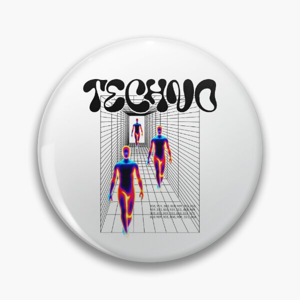 Item preview, TECHNO  - Infrared Humanoid Form (Black) designed and sold by Discothreadz.