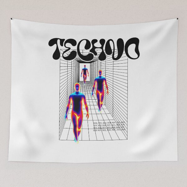 Item preview, TECHNO  - Infrared Humanoid Form (Black) designed and sold by Discothreadz.