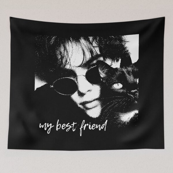 Item preview, My best friend, cat, black and white graphics with halftones effect designed and sold by silent-violin.