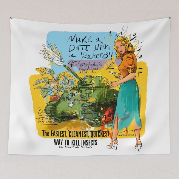 Item preview, Tank Girl – Retro Pin-Up & War Style designed and sold by Matalobos /  Retro Art & Classic Machines.