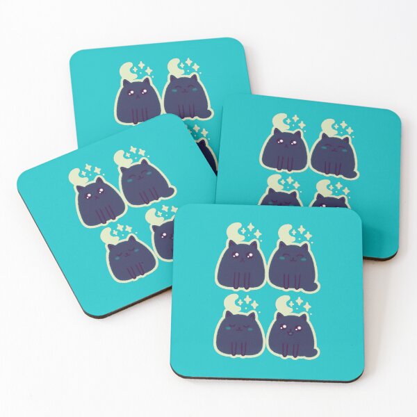 Item preview, Mysterious Midnight Cat (Sticker-look) – Cute Dreamy Night Art designed and sold by CatanaDesign.