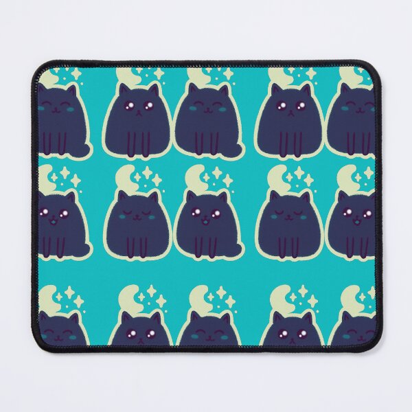 Item preview, Mysterious Midnight Cat (Sticker-look) – Cute Dreamy Night Art designed and sold by CatanaDesign.
