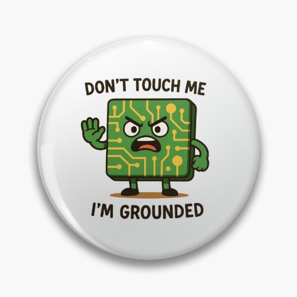 Item preview, Angry Grounded PCB – Funny Nerdy Electronics Pun designed and sold by OhmMadeDesigns.