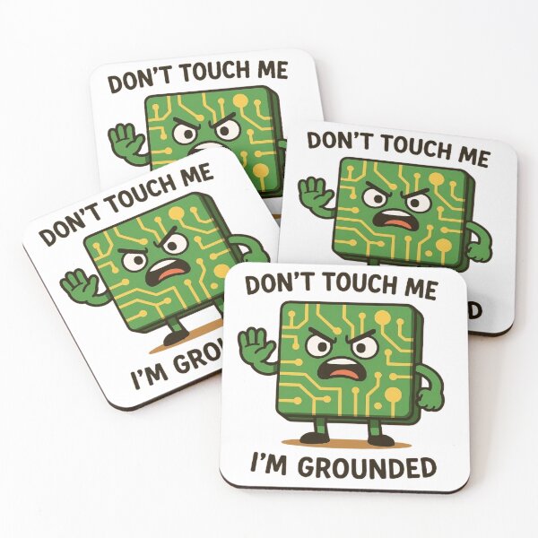 Item preview, Angry Grounded PCB – Funny Nerdy Electronics Pun designed and sold by OhmMadeDesigns.