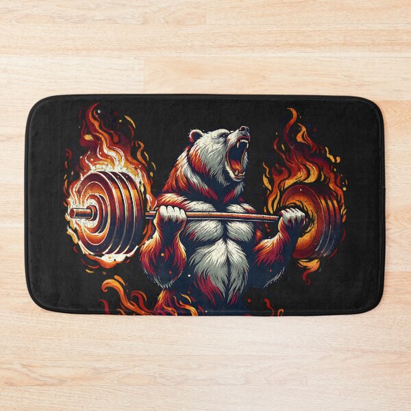 Item preview, Fiery Strength — Bear Powerlifting  designed and sold by AwesomeBeyondLimits.