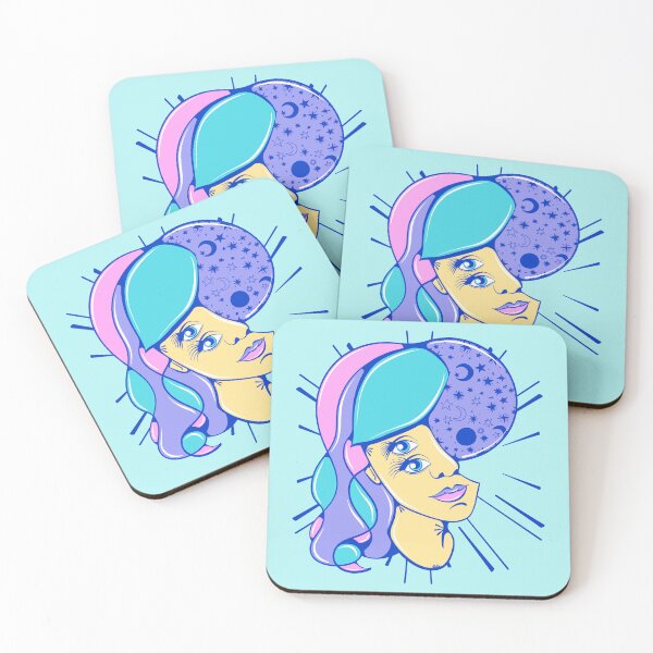 Item preview, abstract pretty femme portrait inspired by kandinsky designed and sold by crestfallenmermaid.