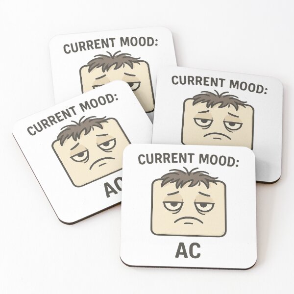 Item preview, Current Mood: AC – Tired Electrical Outlet Cartoon designed and sold by OhmMadeDesigns.