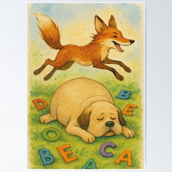 Item preview, the quick brown fox jumps over the lazy dog, pangram  designed and sold by Mauswohn.