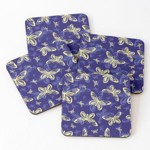 Item preview, blue butterfly with flowers classic design  designed and sold by anandsiva2703.
