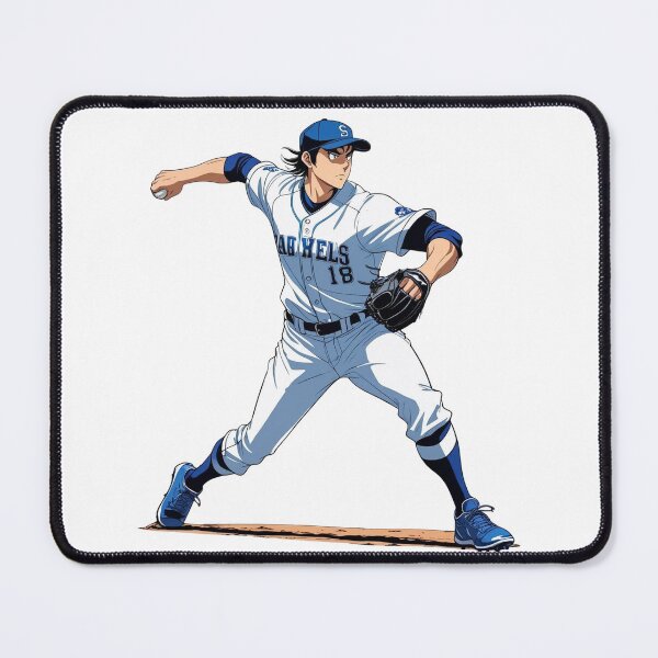 Item preview, Japanese Anime Baseball Pitcher Blue Jersey designed and sold by Koko Doko.