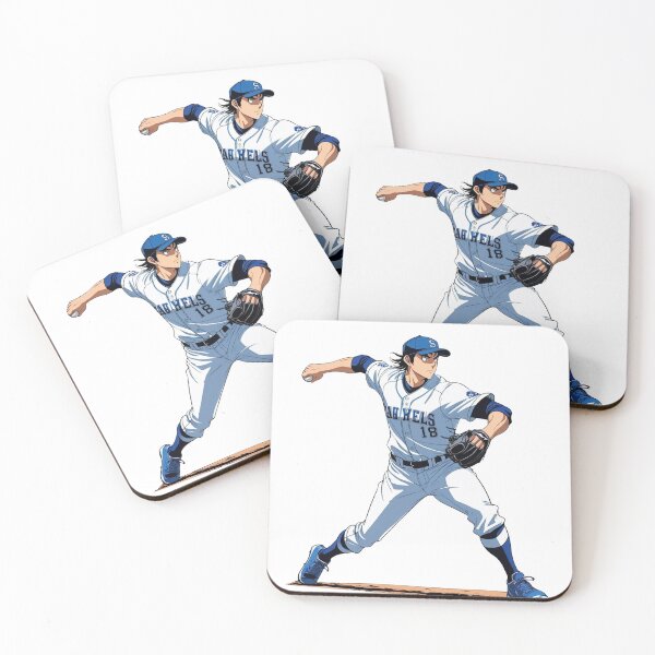 Item preview, Japanese Anime Baseball Pitcher Blue Jersey designed and sold by Koko Doko.