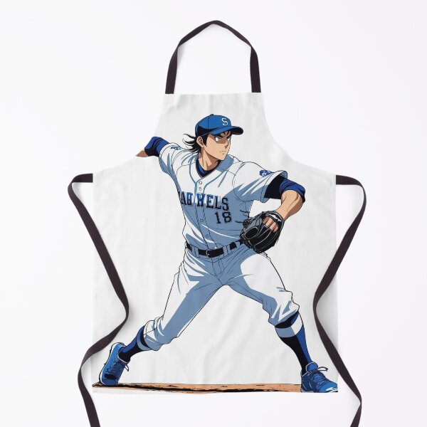 Item preview, Japanese Anime Baseball Pitcher Blue Jersey designed and sold by Koko Doko.