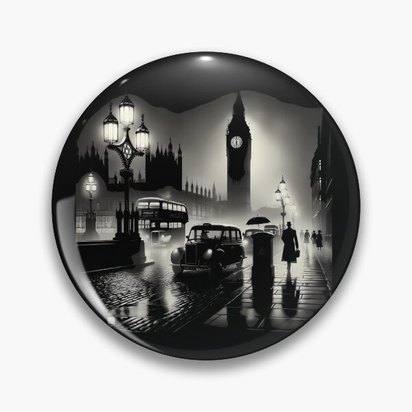 Item preview, Misty London Nights: Vintage Noir Scene designed and sold by TeeTown Treasure.