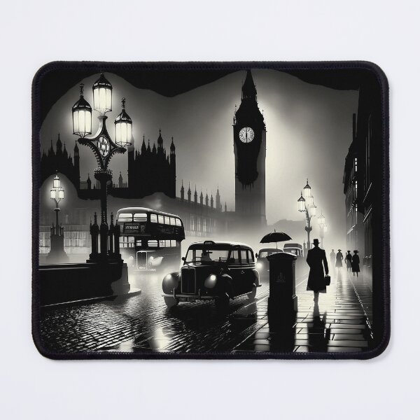 Item preview, Misty London Nights: Vintage Noir Scene designed and sold by TeeTown Treasure.