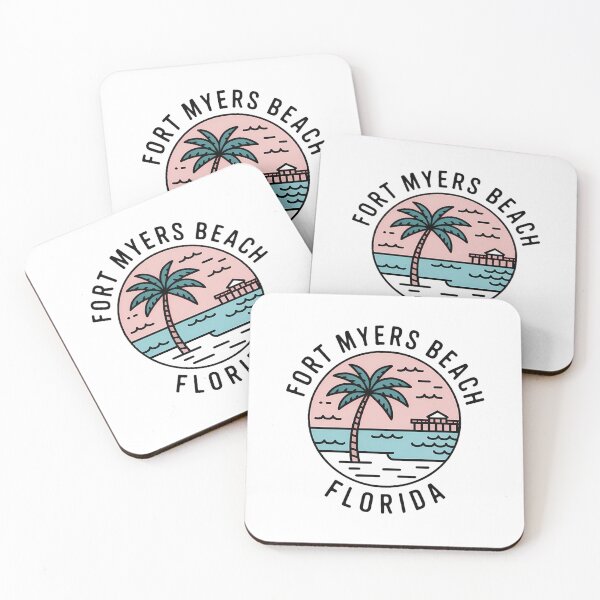 Item preview, Minimalist Fort Myers Beach Florida Line Art Sticker designed and sold by Horizon Tales.