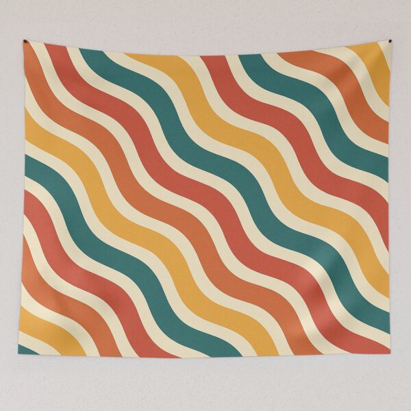 Item preview, retro curved line pattern design tshirt designed and sold by anandsiva2703.