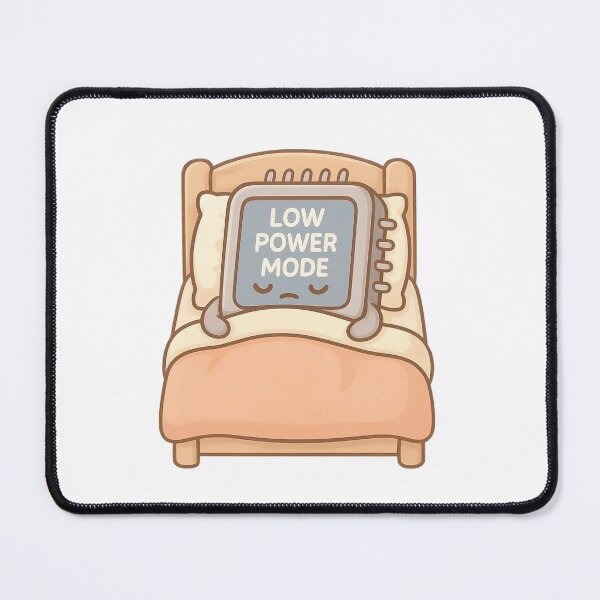 Item preview, Low Power Mode – Kawaii Microcontroller in Bed designed and sold by OhmMadeDesigns.