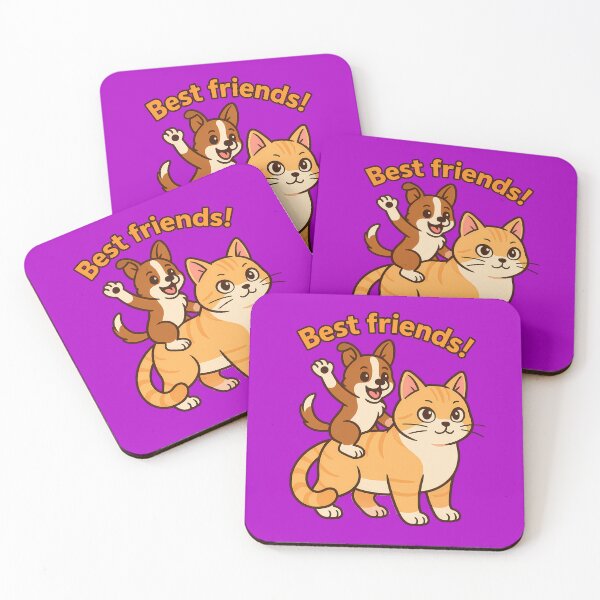 Item preview, Cute Dog and Cat Friends Sticker designed and sold by Yuliya Brush.
