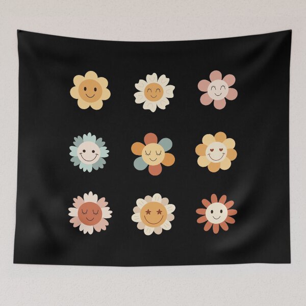 Item preview, Retro Flower Power - Cottagecore Floral designed and sold by Julza Art.