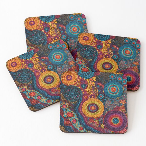 Item preview, Aboriginal Inspired Dot Art - Australian Floral Garden designed and sold by GrinGalore.