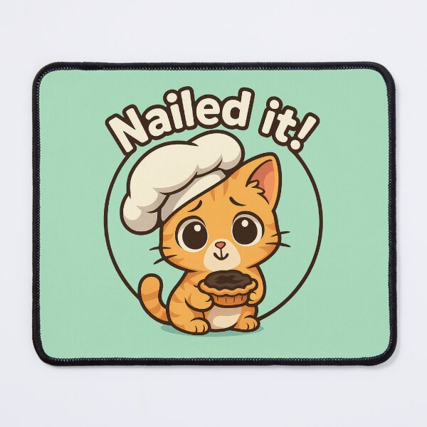 Item preview, Funny Baking Fail Cat Sticker designed and sold by Yuliya Brush.