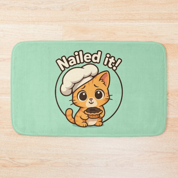 Item preview, Funny Baking Fail Cat Sticker designed and sold by Yuliya Brush.