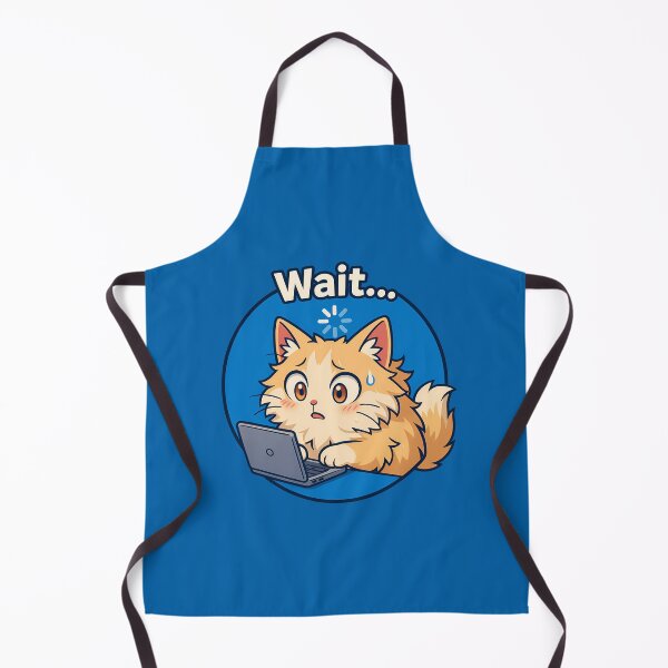 Item preview, Loading Cat Sticker Funny Wait designed and sold by Yuliya Brush.