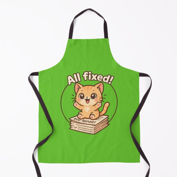Item preview, Bug Fix Cat Sticker Cute designed and sold by Yuliya Brush.