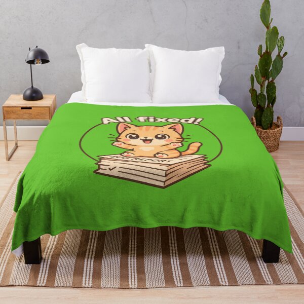Item preview, Bug Fix Cat Sticker Cute designed and sold by Yuliya Brush.