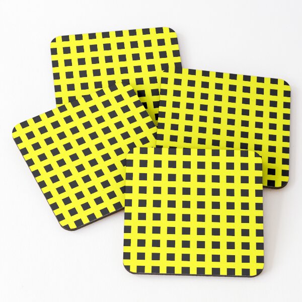Item preview, Thick Yellow & Black Squares & Crosses designed and sold by Goods4SaleNow.