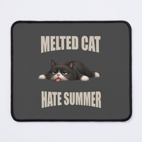 Item preview, Funny Melted Cat Who Hates Summer in Cartoon Style designed and sold by iamwonderkitty.